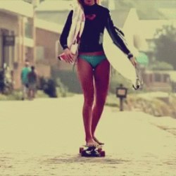 Girl on a skateboard (17 gifs) 7