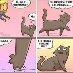 Смешные комиксы про кошек и котов 4