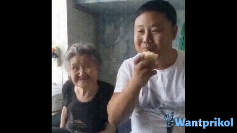 Granny is not to be trifled with. Video joke