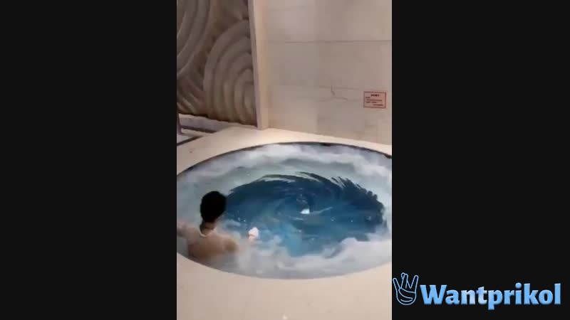 Whirlpool in the Jacuzzi. Video joke