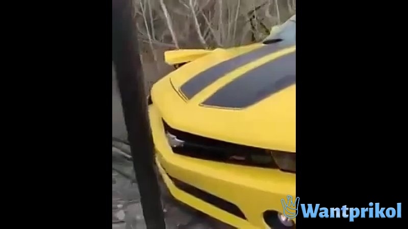 The cleaner crashed a Chevrolet Camaro