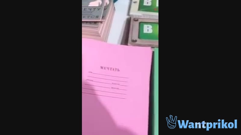 Unusual notebooks in the store. Video joke