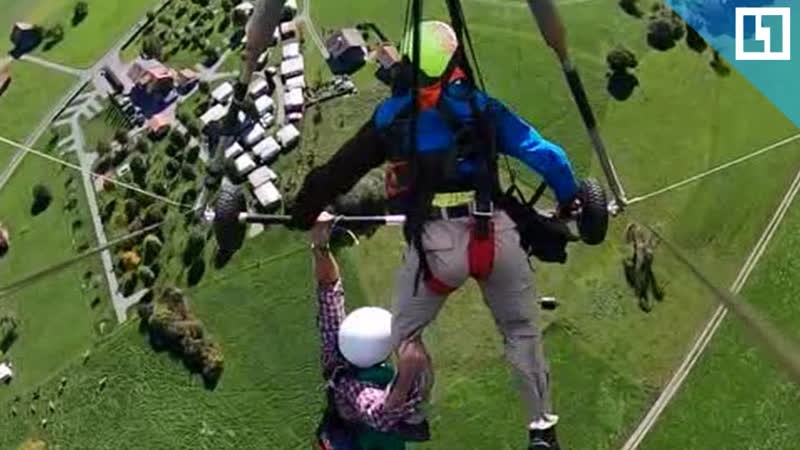 Miraculously survived after falling from a hang glider