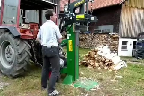 We chop large stumps
