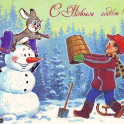 Новогодние открытки СССР (50 фото) 39