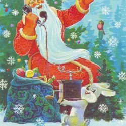 Новогодние открытки СССР (50 фото) 7