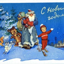 Новогодние открытки СССР (50 фото) 12