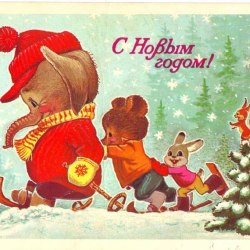 Новогодние открытки СССР (50 фото) 43